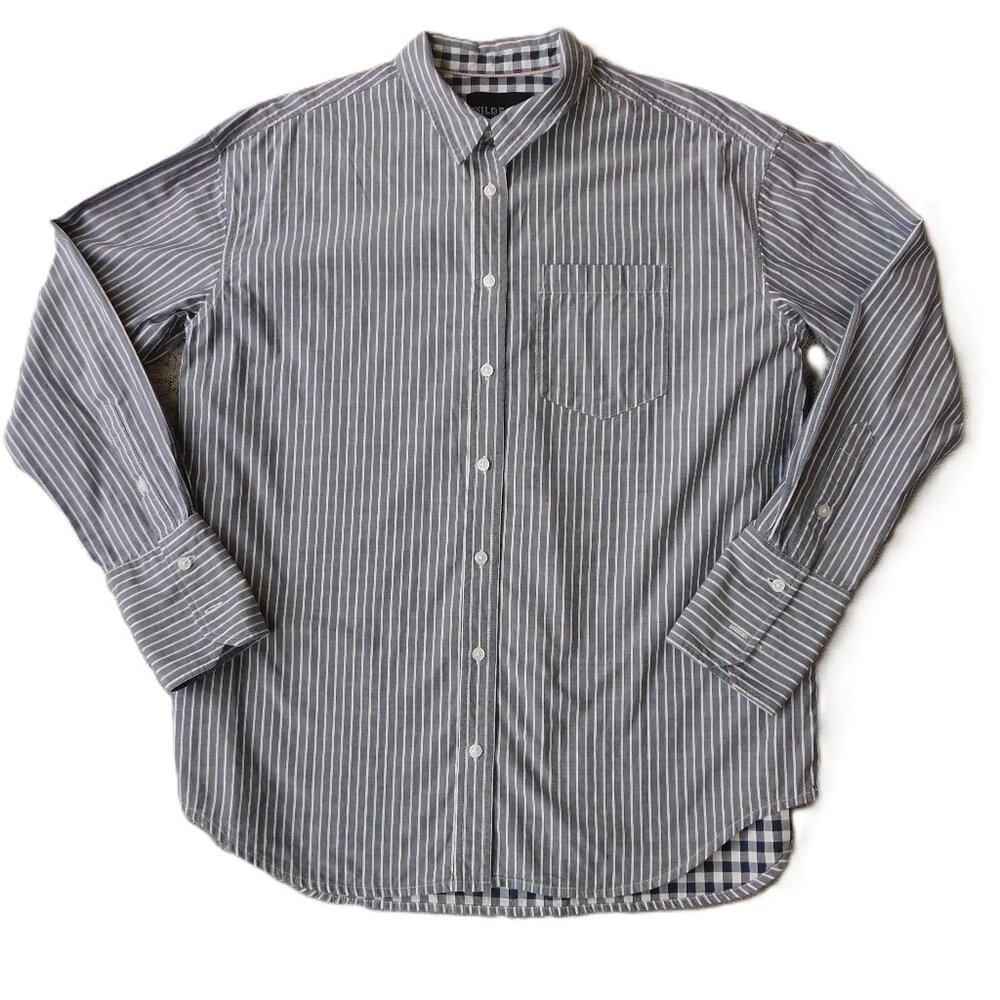 Wildfang The Essential Long Sleeve Oversized Wrap Button Up Shirt | EUC | M